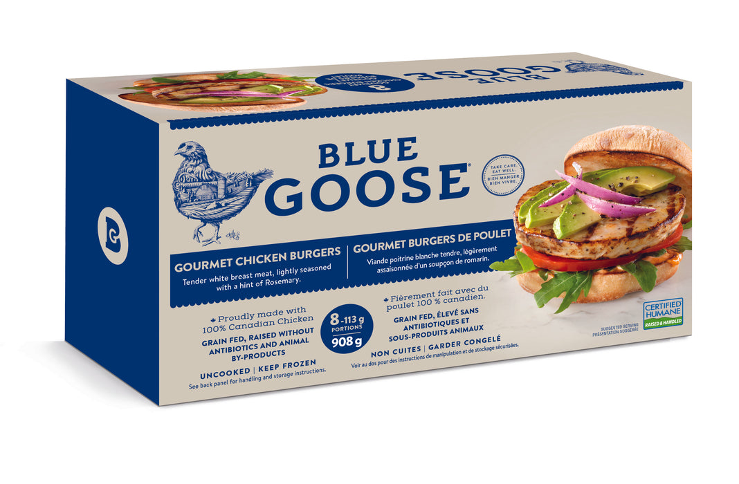 Blue Goose - Gourmet Chicken Burgers, 8x113 g