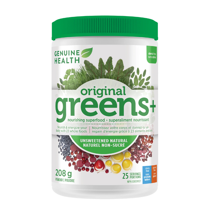 Genuine Health - Greens+ Original Unsweeteened Natural, 208 g