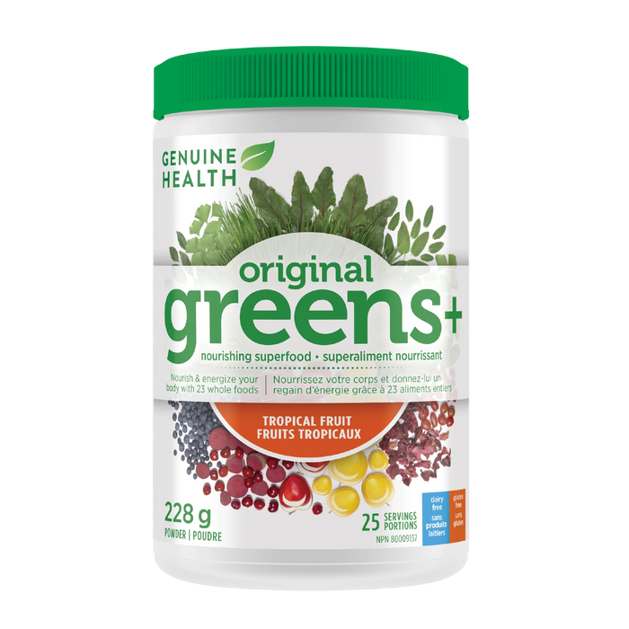 Genuine Health - Greens+ Original Tropical Fruit, 228 g
