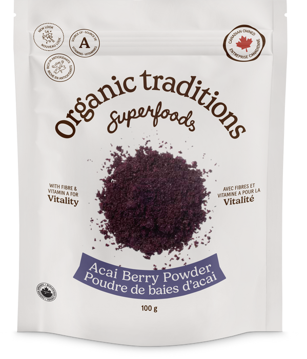 Organic Traditions - Freeze Dried Acai Berry Powder, 100 g