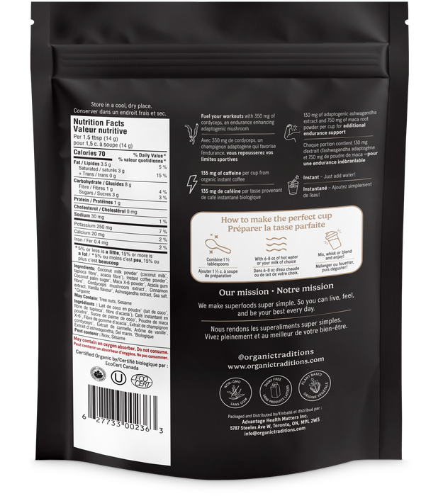 Organic Traditions - Functional Coffee, Endurance Fuel, 100 g