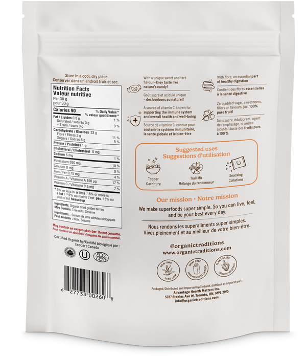 Organic Traditions - Golden Berries, 227 g
