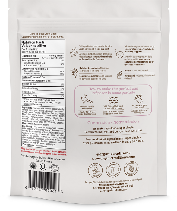 Organic Traditions - Lavender Dream Latte, 150 g