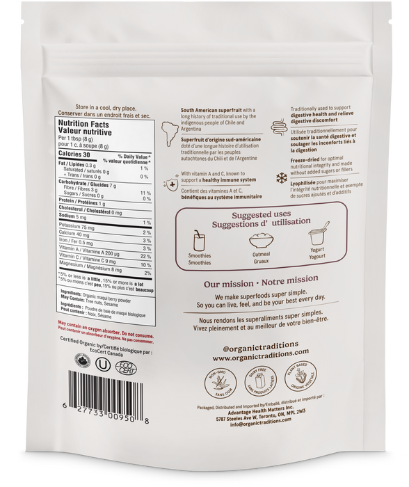 Organic Traditions - Maqui Berry Powder, 100 g