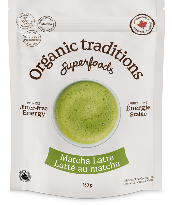 Organic Traditions - Matcha Latte With Probiotics, 150 g
