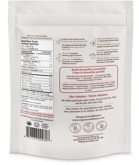 Organic Traditions - Skin Glow Smoothie, 100 g