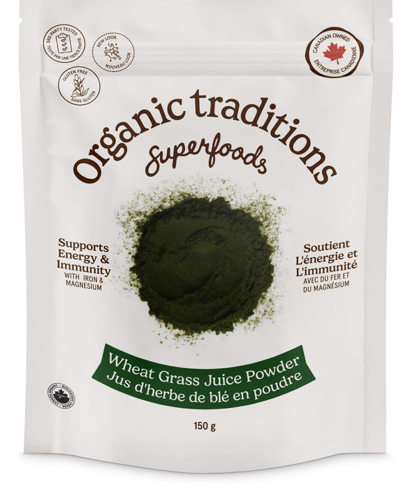 Organic Traditions - Wheat Grass Juice Powder, 150 g