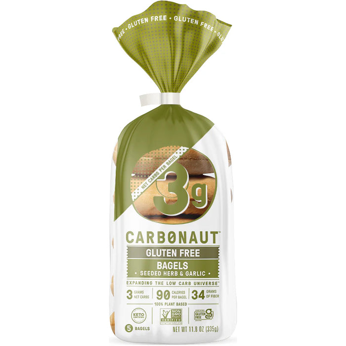 Carbonaut - Gf Seeded & Garlic Herb Bagel, 335 g