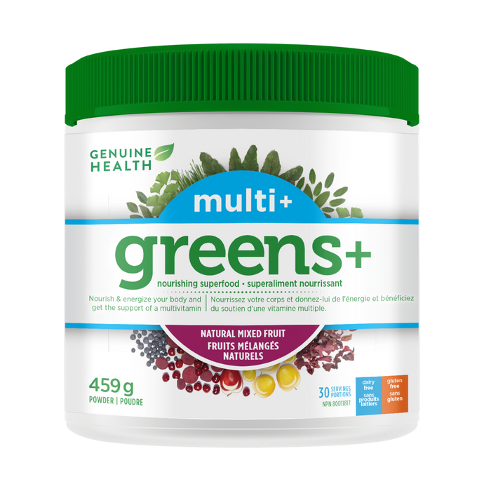 Genuine Health - Greens+ Multi+ Mixed Fruit, 459 g