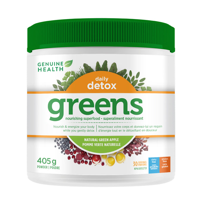 Genuine Health - Greens+ Daily Detox Apple, 405 g