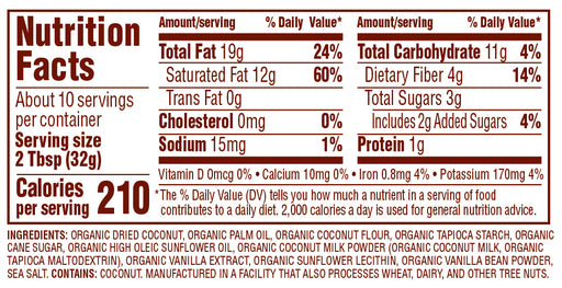 Nutiva - Vanilla Coconut Spread - 326g