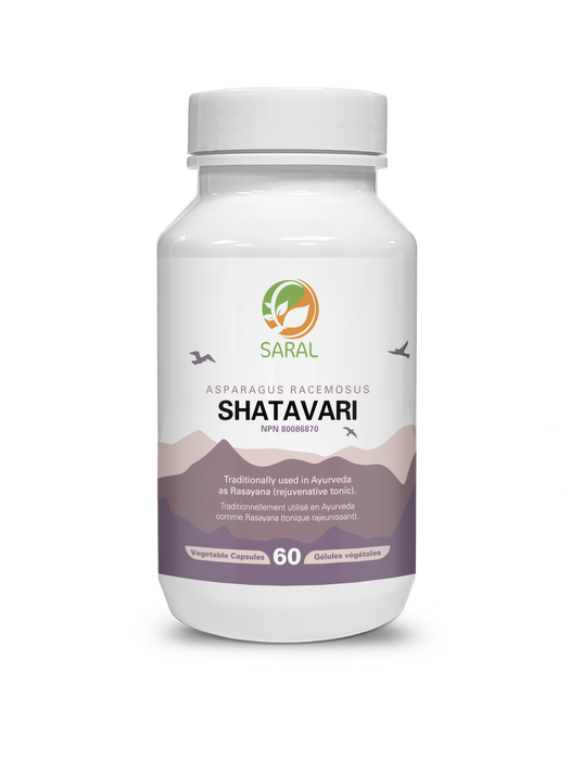 Saral Herbs - Shatavari - Asparagus Racemosus, 60 Capsules