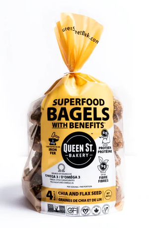 Queen St. Bakery - Superfood Bagel, Chia & Flax, 464 g