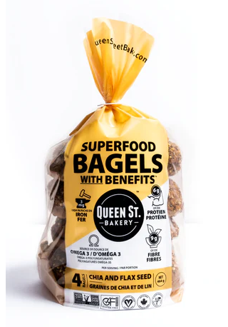 Queen St. Bakery - Superfood Bagel, Chia & Flax, 464 g