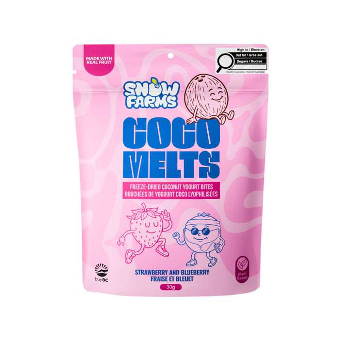 Snow Farms - Coco Melts - Strawberry & Blueberry, 30 g