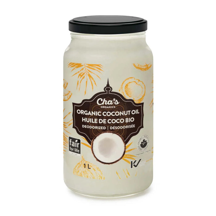 Cha's Organics - Deodorized Coconut Oil, 1 L