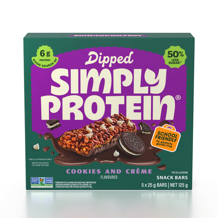 Simply Protein - Dipped Bars - Cookies & Crème, 5x25 g