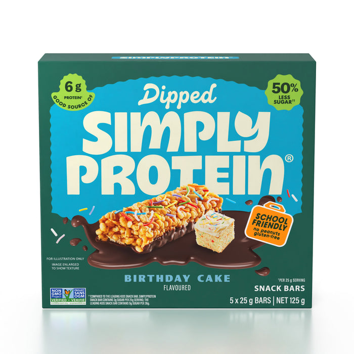 Simply Protein - Dipped Bars - Birthday Cake, 5x25 g