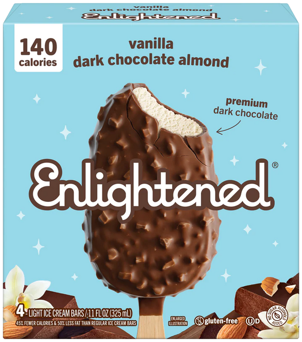 Enlightened - Dark Chocolate Van Almond Bar, 4x81 mL