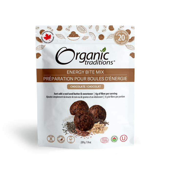 Organic Traditions - Organic Chocolate Energy Bite Mix, 220 g