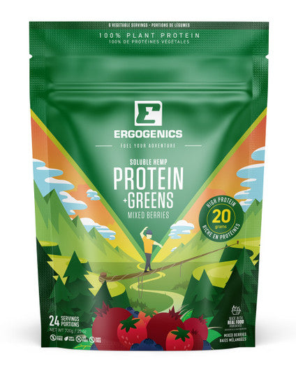 Ergogenics Plant Protein +Greens,  Berry 720g