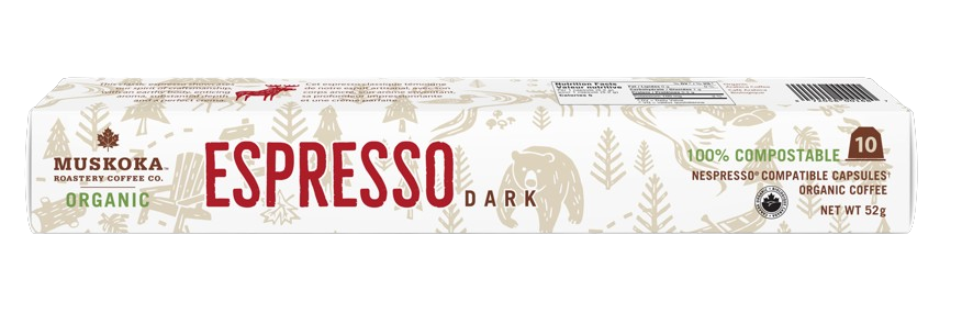 Muskoka Roastery Coffee Co. - Espresso - Compostable Pods, 52 g