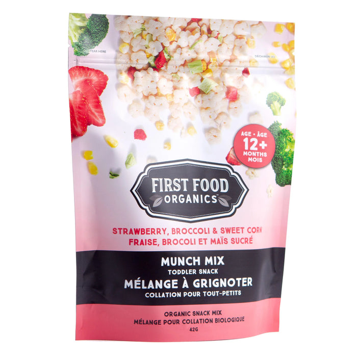 First Food Organics - Munch Mix - Strawberry Broccoli & Sweet Corn, 42 g