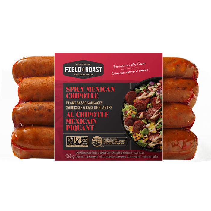 Field Roast - Spicy Mexican Chipotle Plant-Based Sausages, 368 g