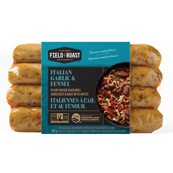 Field Roast - Italian Garlic & Fennel Plant-Based Sausages, 368 g