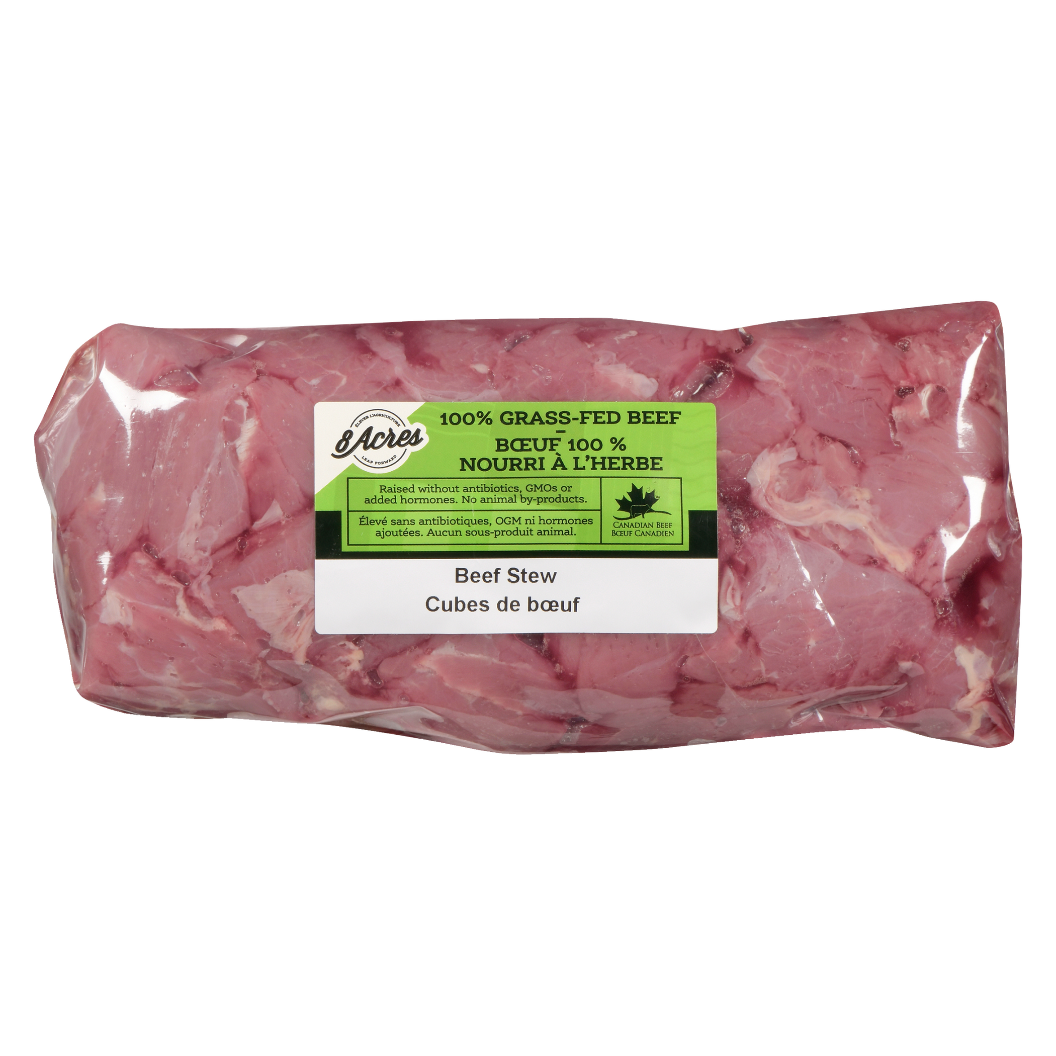 8 Acres - Grass Fed Diced Beef, 400 g — Goodness Me!