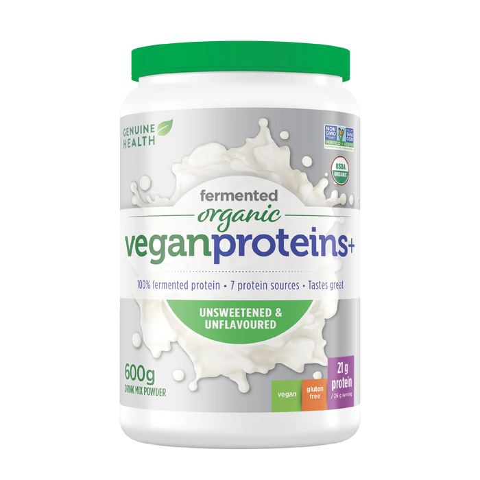 Genuine Health - Fermented Organic Vegan Proteins - Unflavoured, 900 g