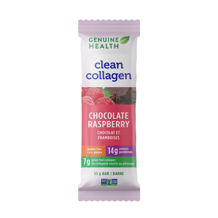 Genuine Health - Clean Collagen Bars - Chocolate Raspberry