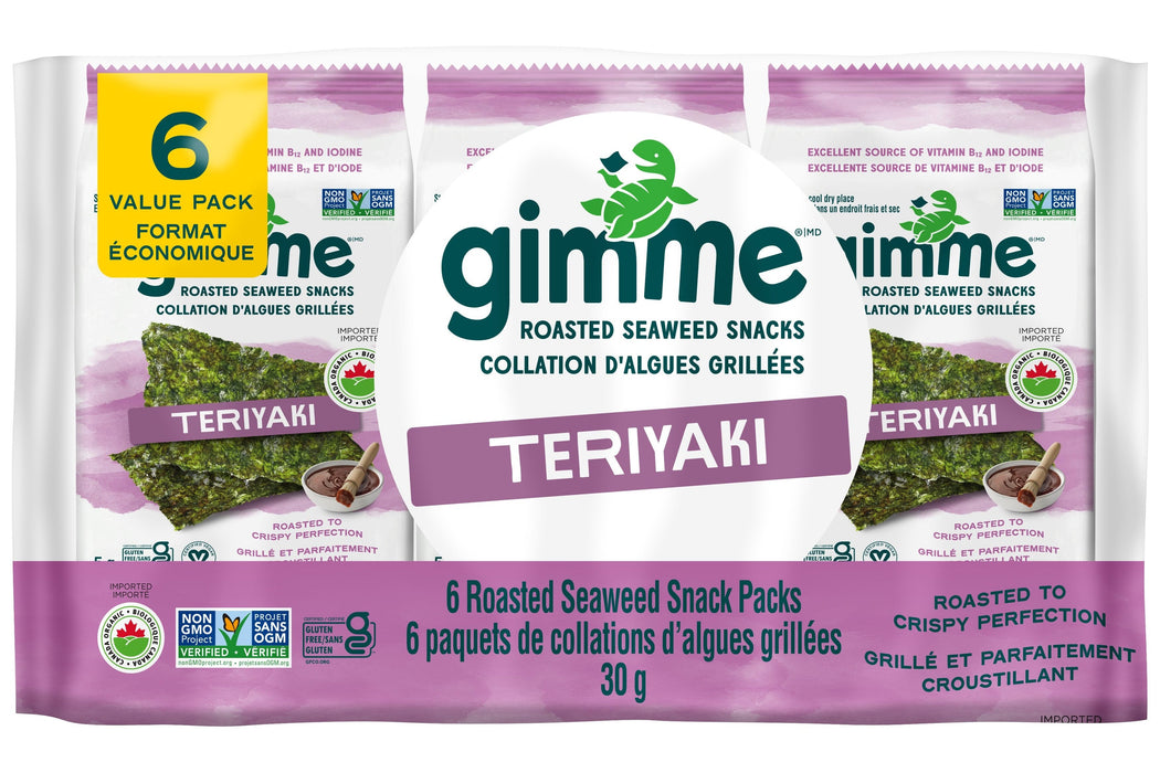 Gimme Roasted Seaweed Snacks - Teriyaki 6x5 g