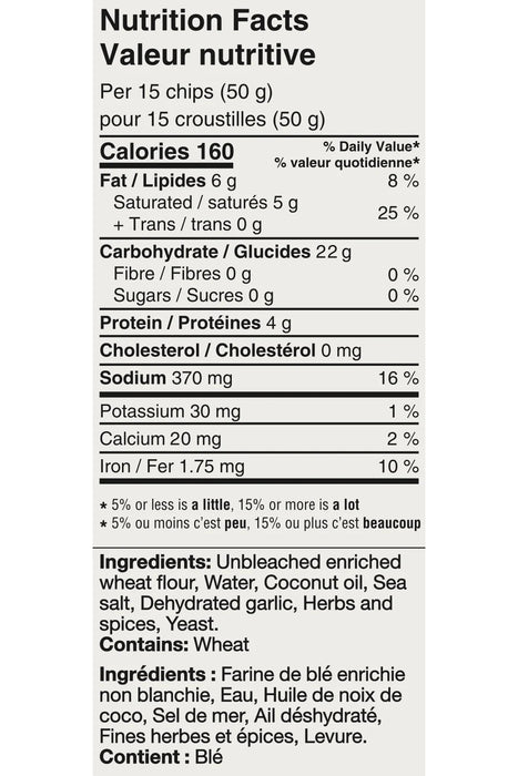 Cedar Valley Selections - Pita Chips Garlic and Herbs, 180 g