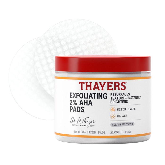 Thayers - Exfoliating 2% AHA Pads, 60 Count