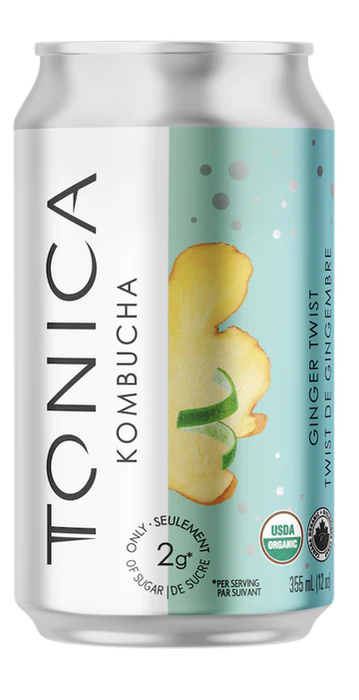 Tonica - Low Sugar Ginger Kombucha, 355 mL