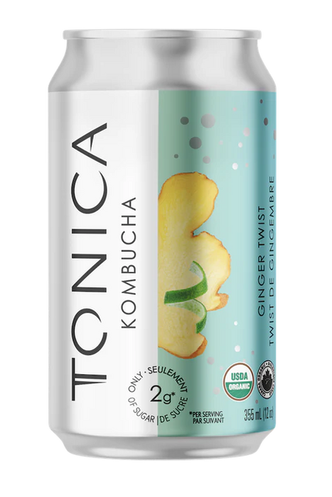 Tonica - Low Sugar Ginger Kombucha, 355 mL