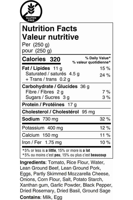 Pretto's Pasta - Gluten Free Lasagna Bolognese, 750 g