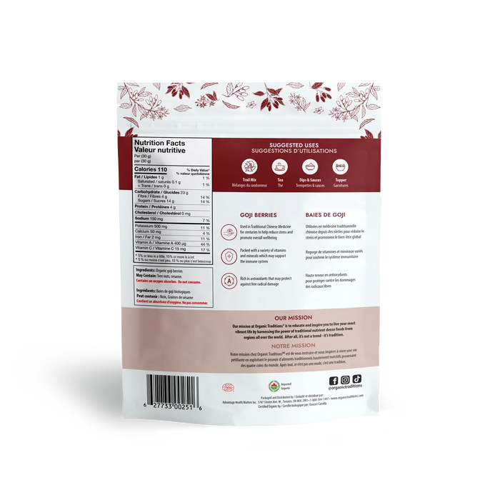 Organic Traditions - Goji Berries - 454 g