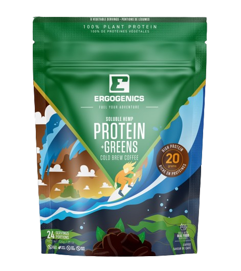 Ergogenics Nutrition - Plant Protein + Greens Coffee, 720 g