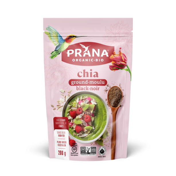 Prana - Organic Black Ground Chia Seeds, 200 g