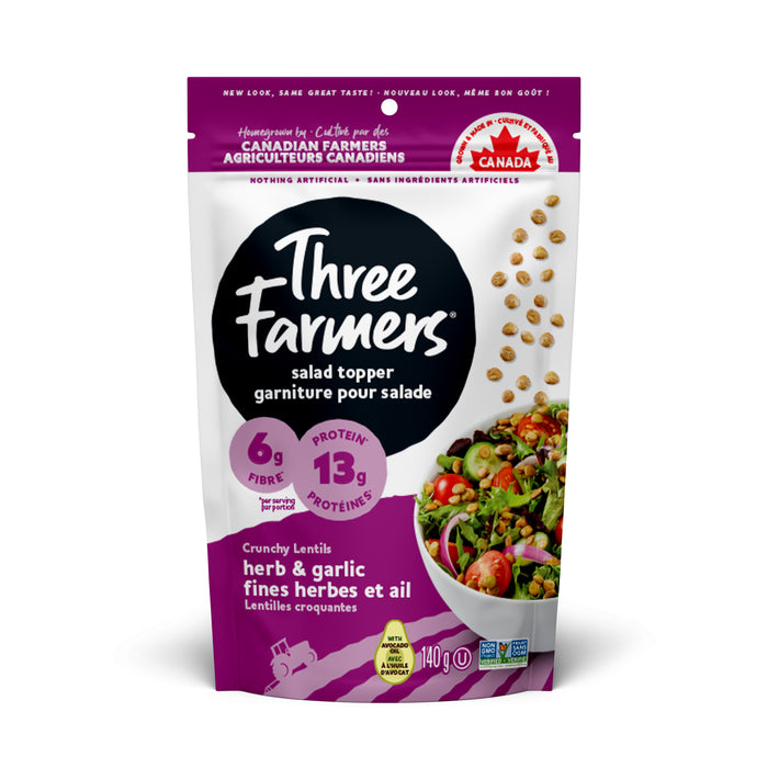 Three Farmers - Salad Topper - Garlic & Herb, 140 g