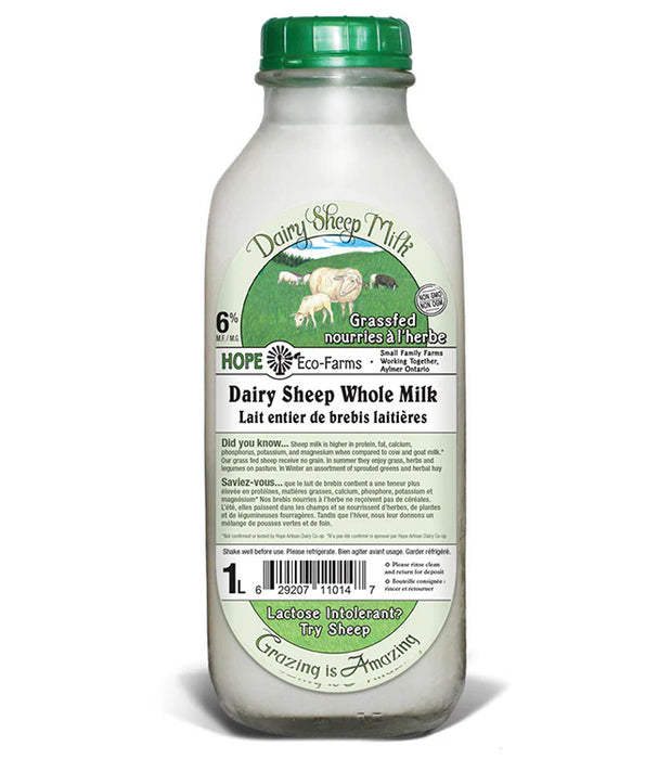 Hope Eco - Sheep Milk - Whole Glass, 1 L