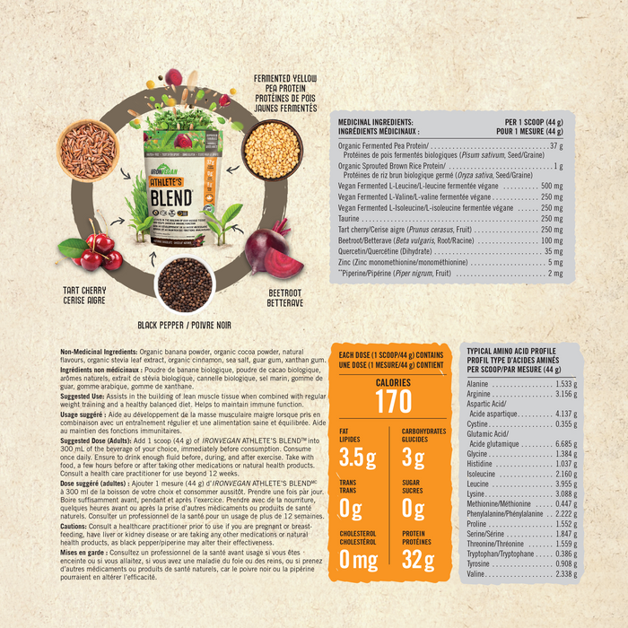 Iron Vegan - Athletes Blend Chocolate, 1 kg