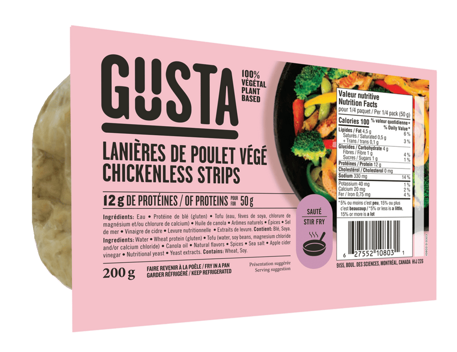 Gusta - Chickenless Strips, 200 g