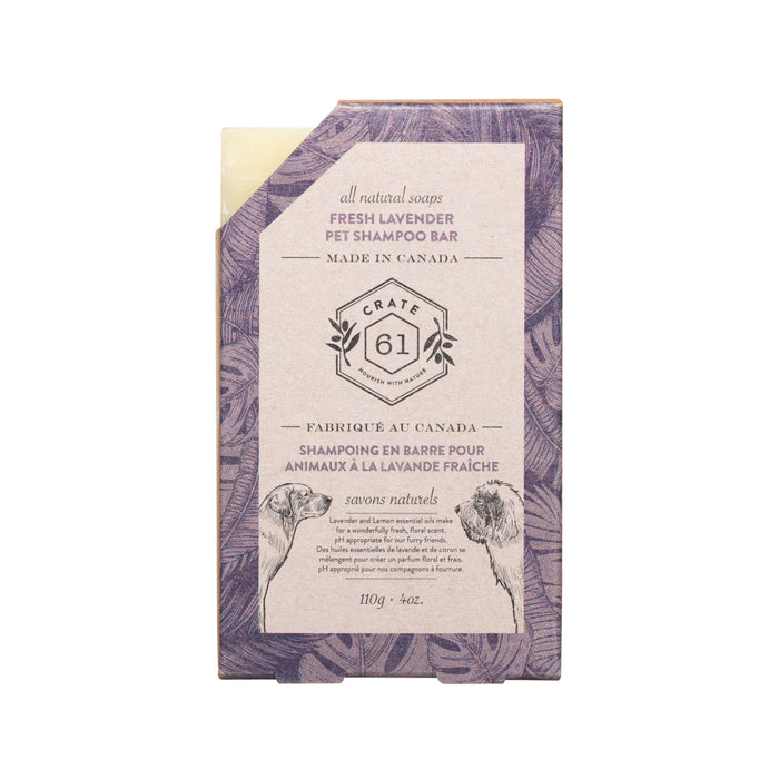 Crate 61 - Fresh Lavender Pet Shampoo Bar, 110 g