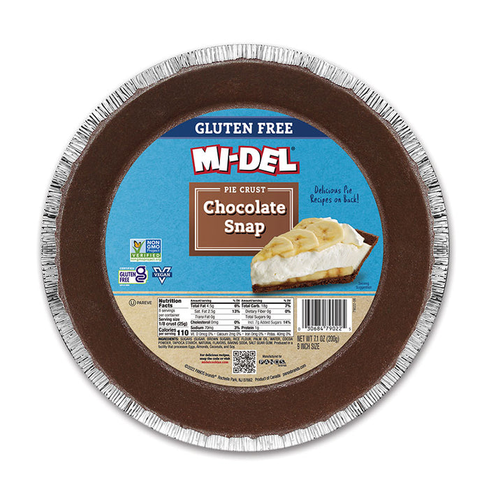 Mi-Del - Gluten Free Pie Crust Chocolate Snap, 200 g