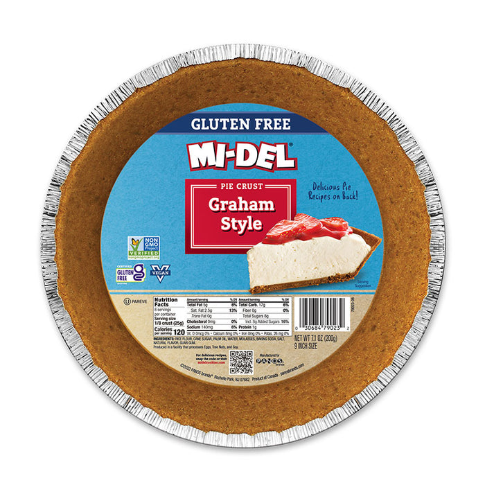 Mi-Del - Gluten Free Pie Crust Graham Flavoured, 200 g