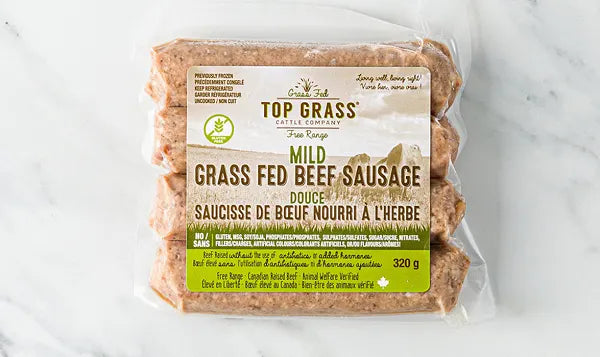 Top Grass - Grass Fed Beef Sausage - Mild, 320 g