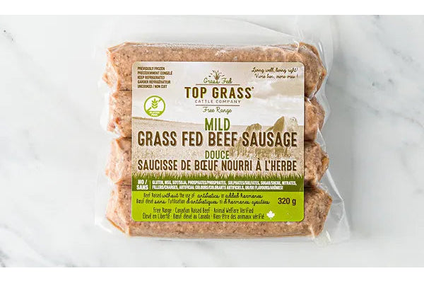 Top Grass - Grass Fed Beef Sausage - Mild, 320 g